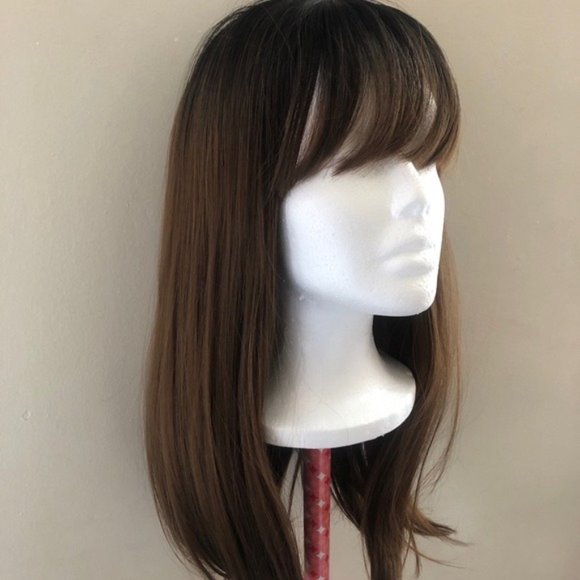 Dark Root Brown Hair With Bangs - Picture 3 of 8